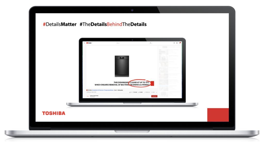 TOSHIBA - #TheDetailsBehindTheDetails - Dishwasher Temperature - BrandoGroup